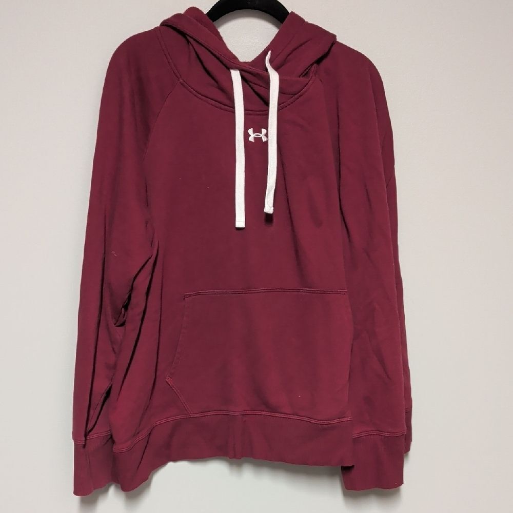 Under Armour Maroon Hoodie with White Details
